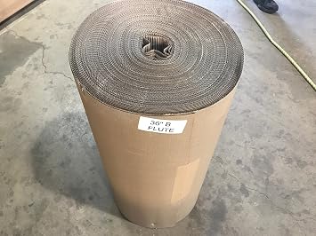 250' x 36 Singleface Corrugated B Flute Cardboard Roll