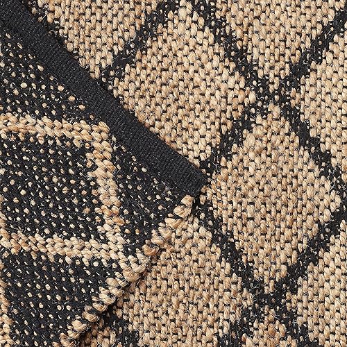 Vista 171 de REDEARTH · Alfombra redonda – Alfombra trenzada de yute natural de 6 pies – Alfombras de yute bohemio reversibles hechas a mano para dormitorio