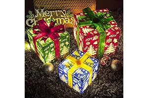 Christmas 3-piece Gift Boxes with 60 LEDs