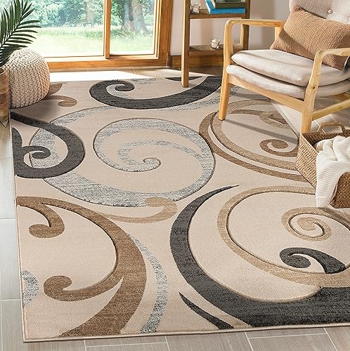 Miniatura 3 de Home Must Haves Alfombra abstracta tallada a mano, suave, moderna, contemporánea, moderna, contemporánea, para sala de estar, dormitorio, comedor, 3
