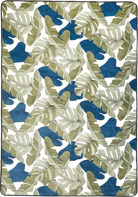 Amazon Basics Printed Foam Rug, Leaves - 140 x 200 cm