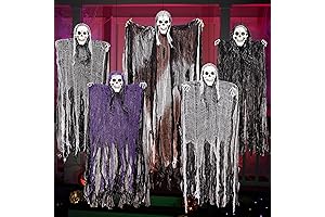 JOYIN 5 Pieces Outdoor Hanging Halloween Grim Reapers: Spooky Decorations for Haunted...
