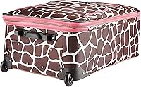 Vista 4 de Rockland Vara Softside - Juego de equipaje vertical de 3 piezas, Rosado Giraffe, Vara Softside Juego de equipaje vertical de 3 piezas