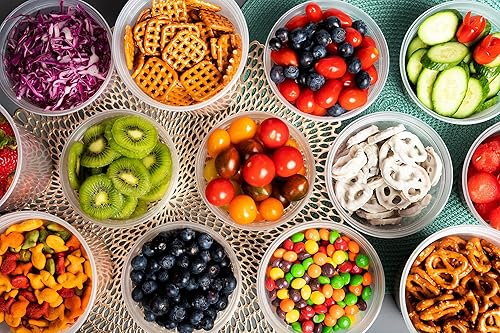 Miniatura 9 de SafeWare - 50 Contenedores de plástico con tapa para almacenar alimentos