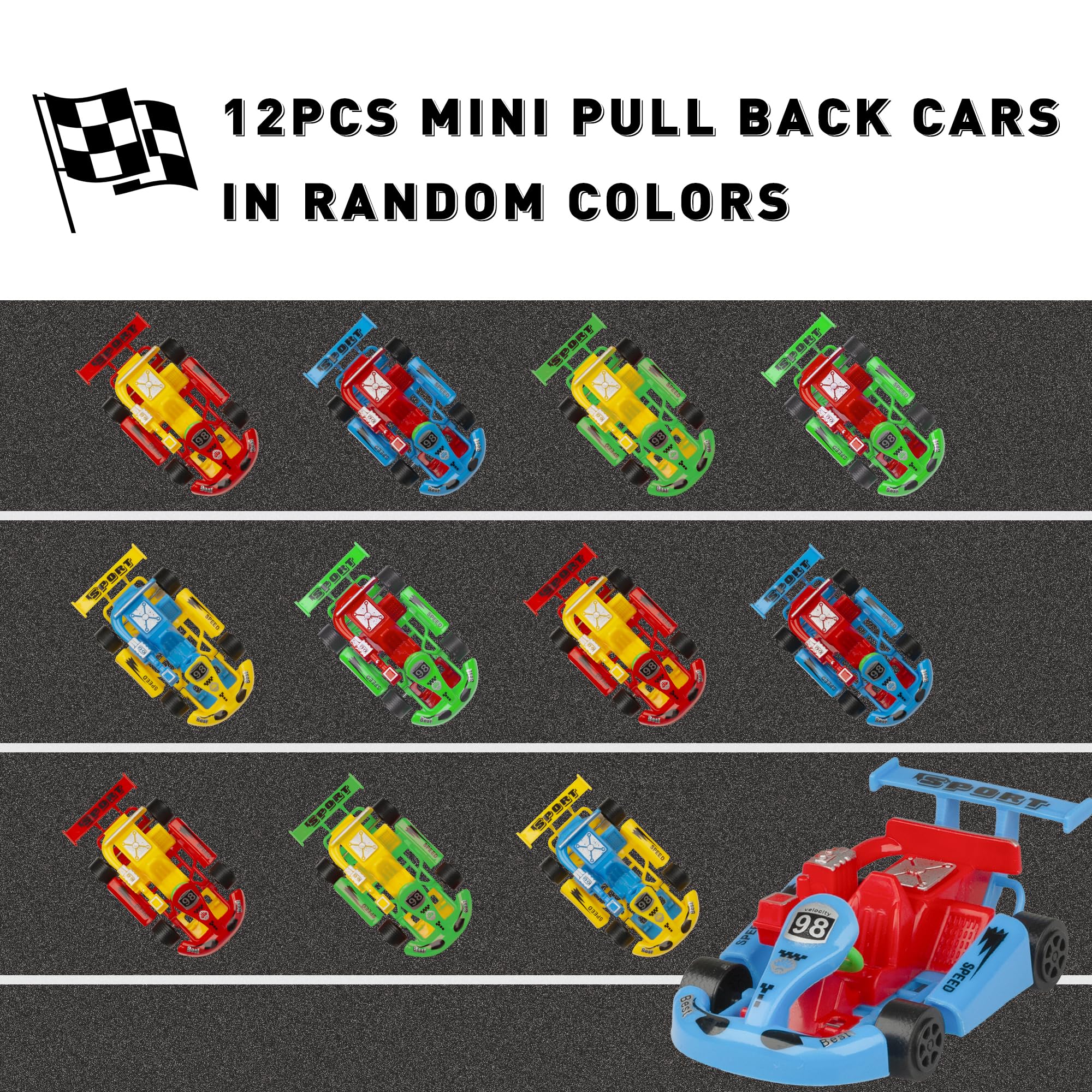 Hemobllo – Lot De 10 Karts à Friction Miniatures – Taille 9 X 5 X 4 Cm – Plastique Résistant – Sans Piles – Tirage Arrière – Cadeau éducatif