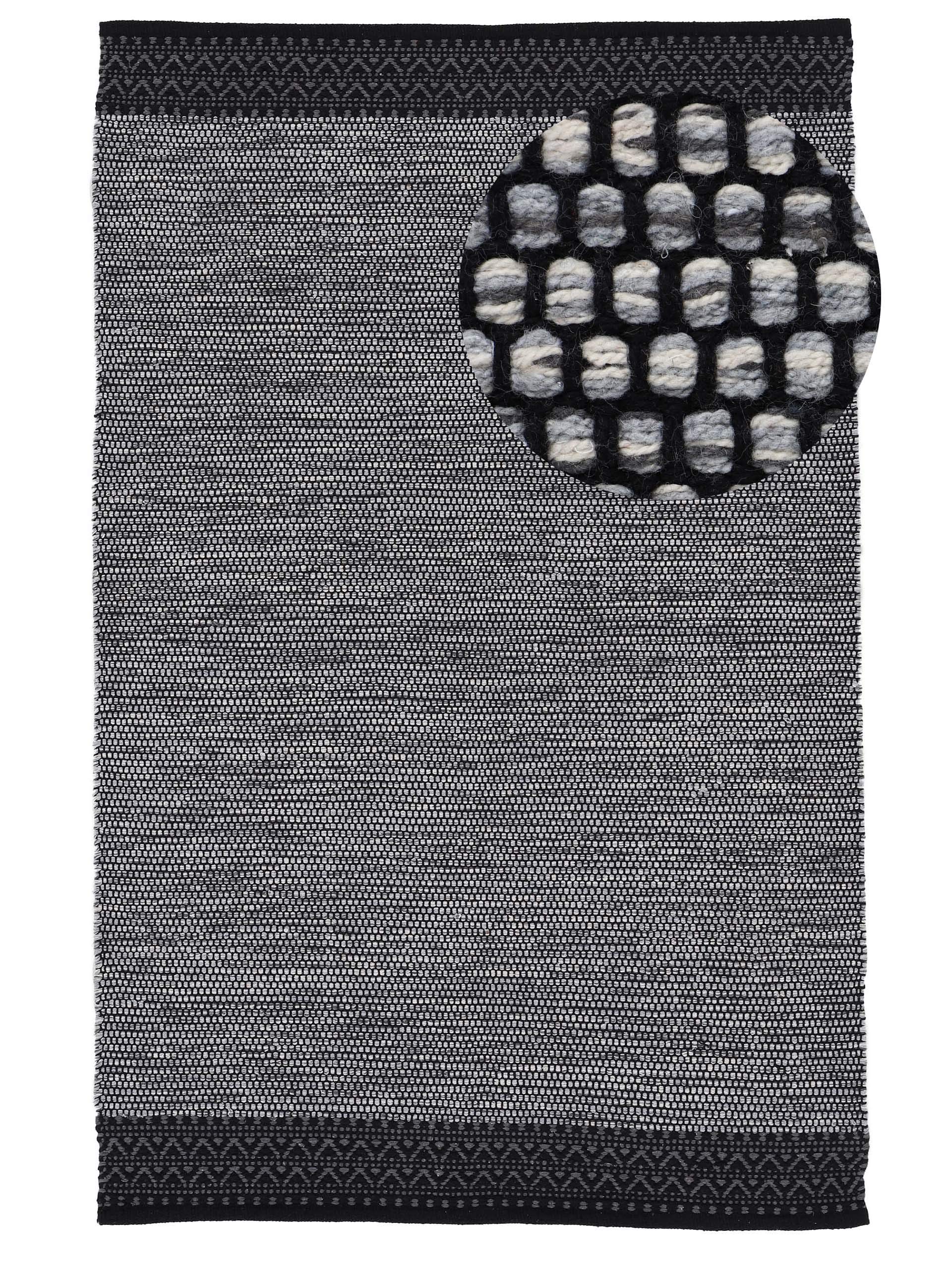 carpetfine Tappeto a tessitura Kilim Mia Grigio 120x170 cm | Tappeto moderno per soggiorno e camera da letto