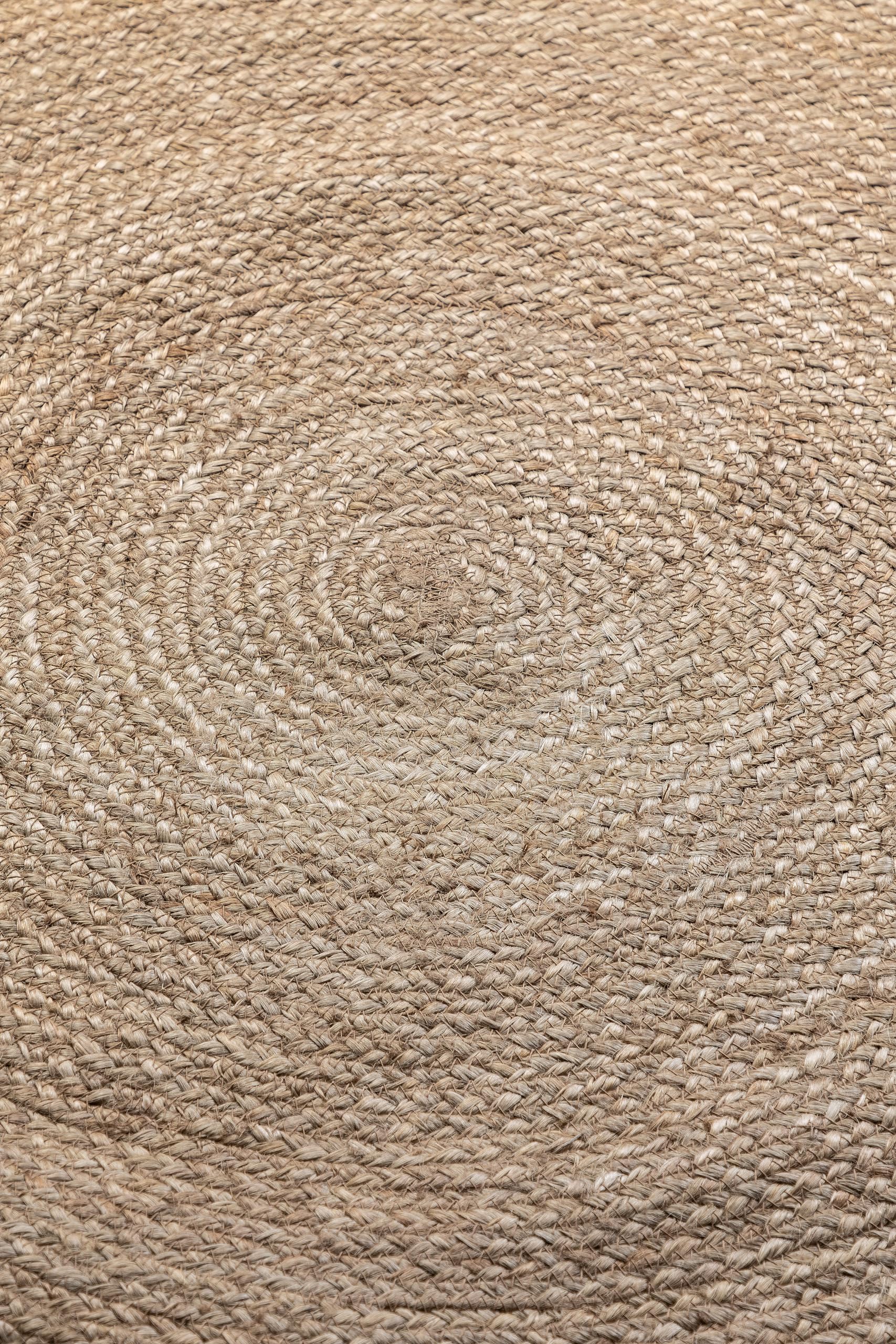 Hanse Home Jute Teppich Rangpur Rund – Natur Wohnzimmerteppich - Handgewebt & Natürlich – Boho Naturfaser Juteteppich für Wohnzimmer, Schlafzimmer, Esszimmer, Flur, Küche – Natur Braun, 200cm