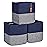 NaturalCozy Storage Cubes 11 Inch Cotton Rope Woven Baskets for Organizing, 3-Pack | Cube Storage Bin | Square Storage Baskets for Shelves Organizer, Classroom, Kids Toy Bins, Closet, Baby Nursery