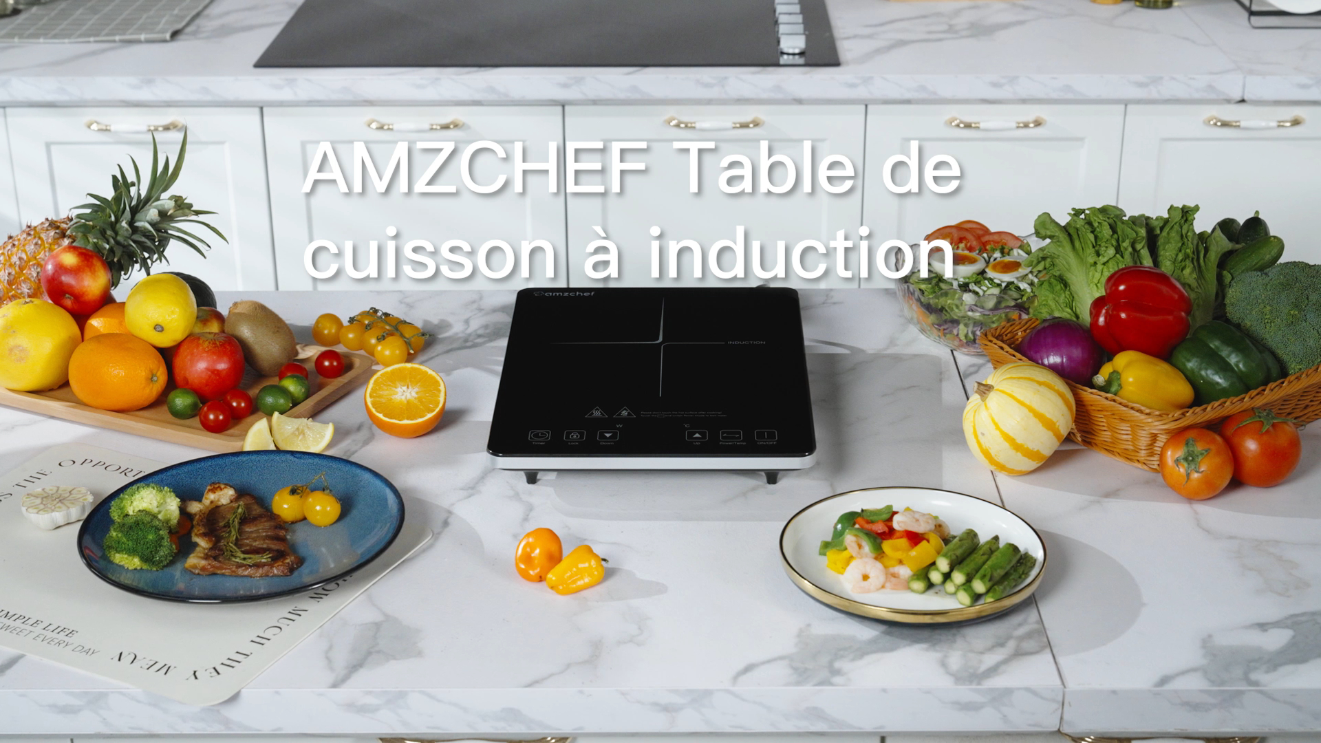 Plaque À Induction, Plaque Induction Avec Design Ultra-Mince,20 Niveaux De Température Et 20
