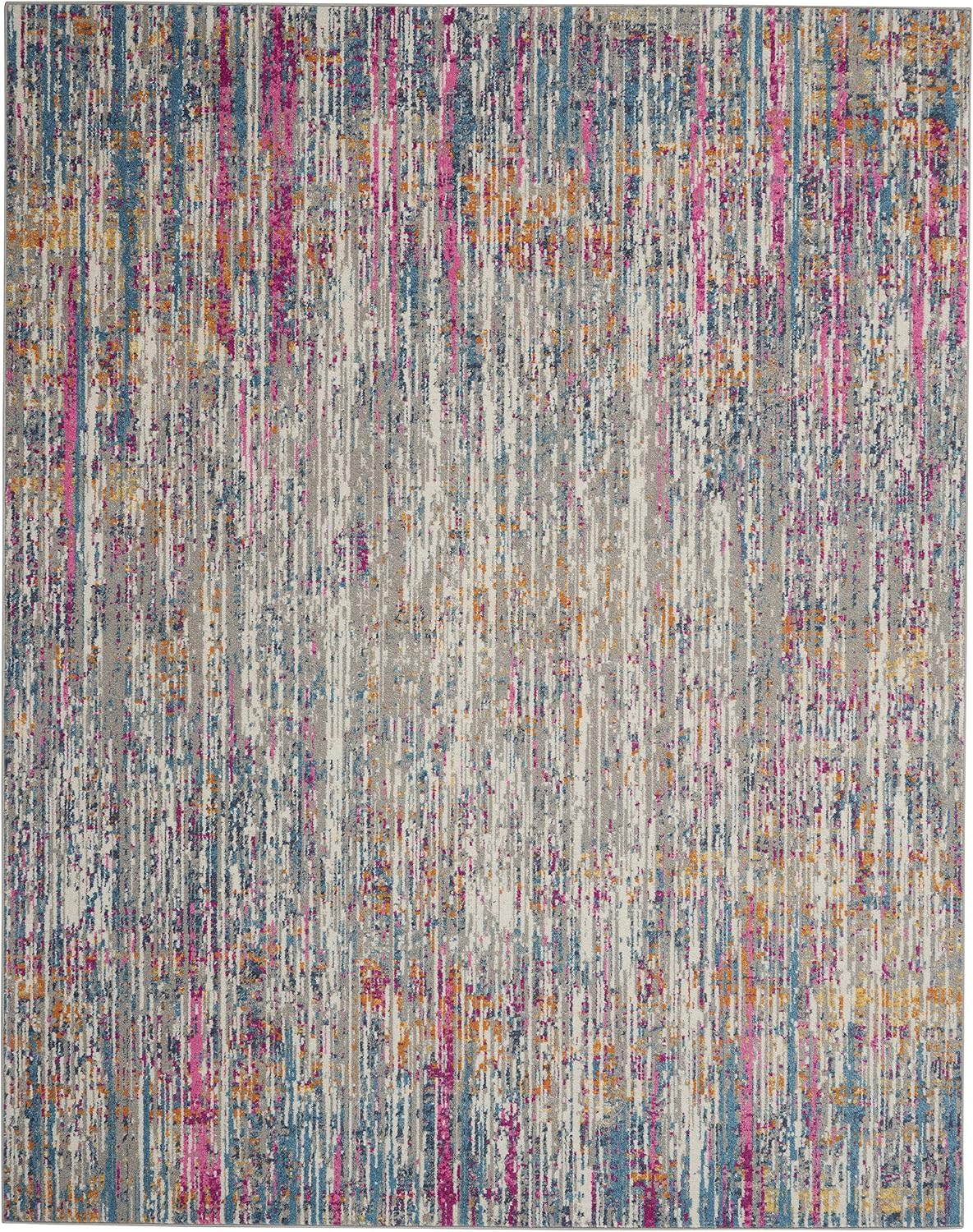 Nourison Home Passion Ivory Multicolor 6'7" x 9'6" Area Rug - Easy Clean, Non Shedding, Bed Room, Living Room, Dining Room, Kitchen (7' x 10')