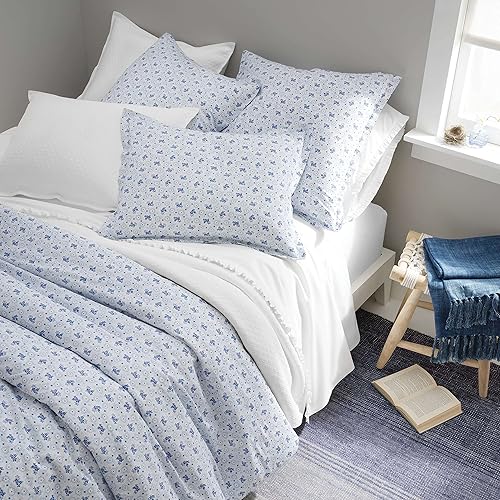 Miniatura 4 de Pine Cone Hill Fundas de almohada clásicas blancas con volantes (par), tamaño estándar, patrón sólido blanco