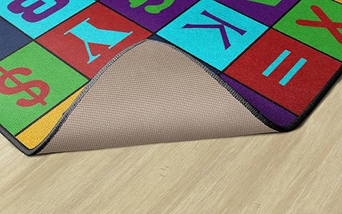 Miniatura 6 de Flagship Carpets Alfombra educativa con números del alfabeto Jumble para aula infantil o área de aprendizaje en casa, alfombra de habitación de los