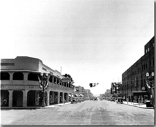 Miniatura 2 de Impact Posters Gallery Vintage Las Vegas Stage Coach, The Nevada Hotel, 1915 Majestic Post Office, Overland Hotel 1930 Motor Car Old City Set Four