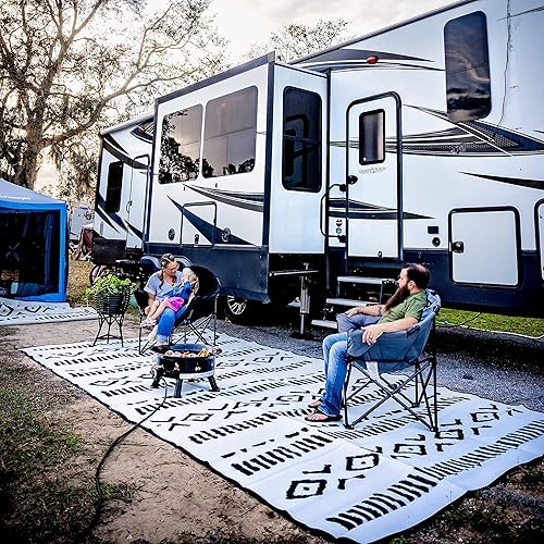 Miniatura 5 de Glamplife Alfombra reciclada impermeable para caravana, alfombra de exterior de 8 x 16 pulgadas para camping  Alfombras de exterior para patio
