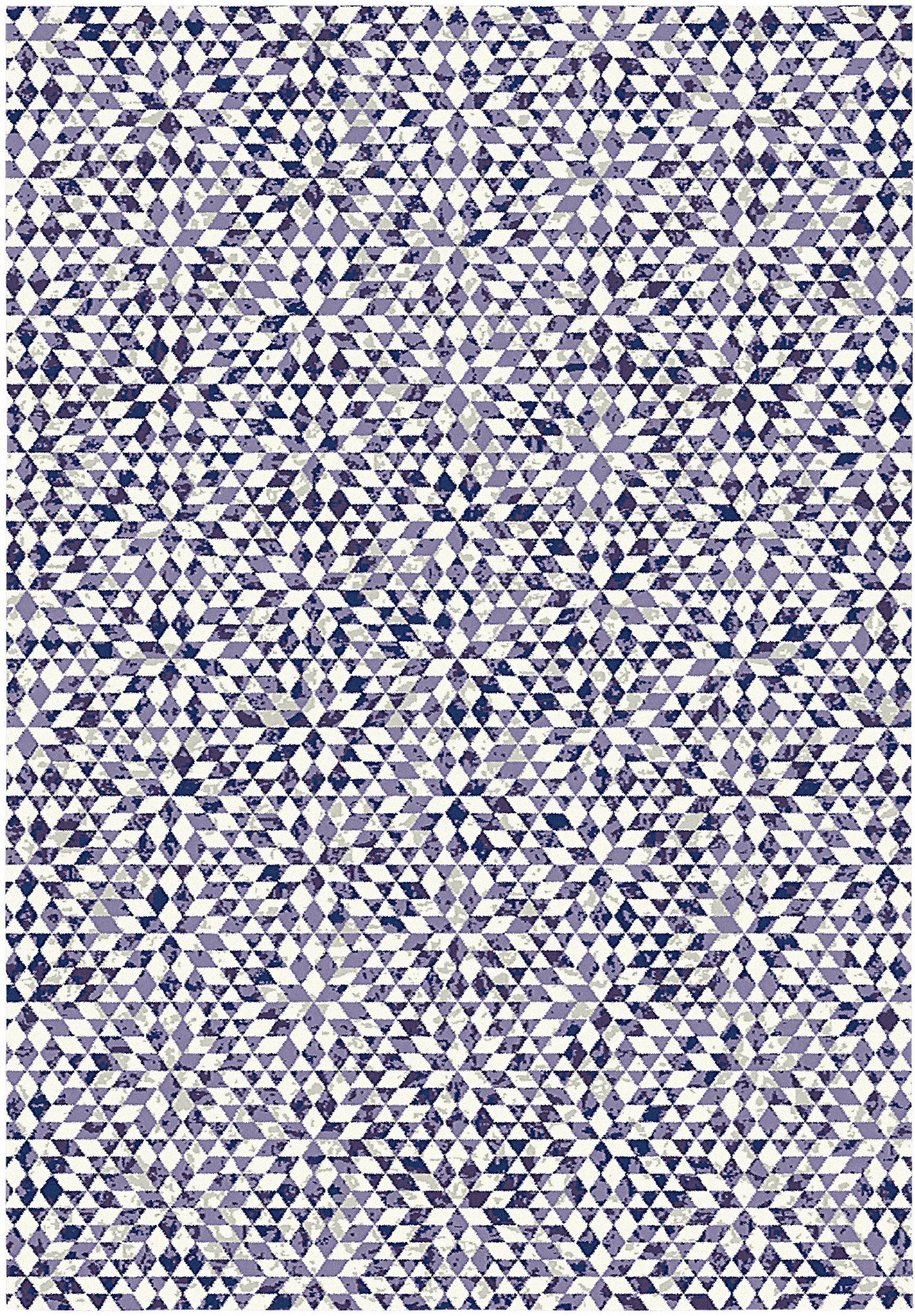 ASPECT Kaleido Vintage Geometric Pattern Area Rug, Polyester, Purple, 120x170cm