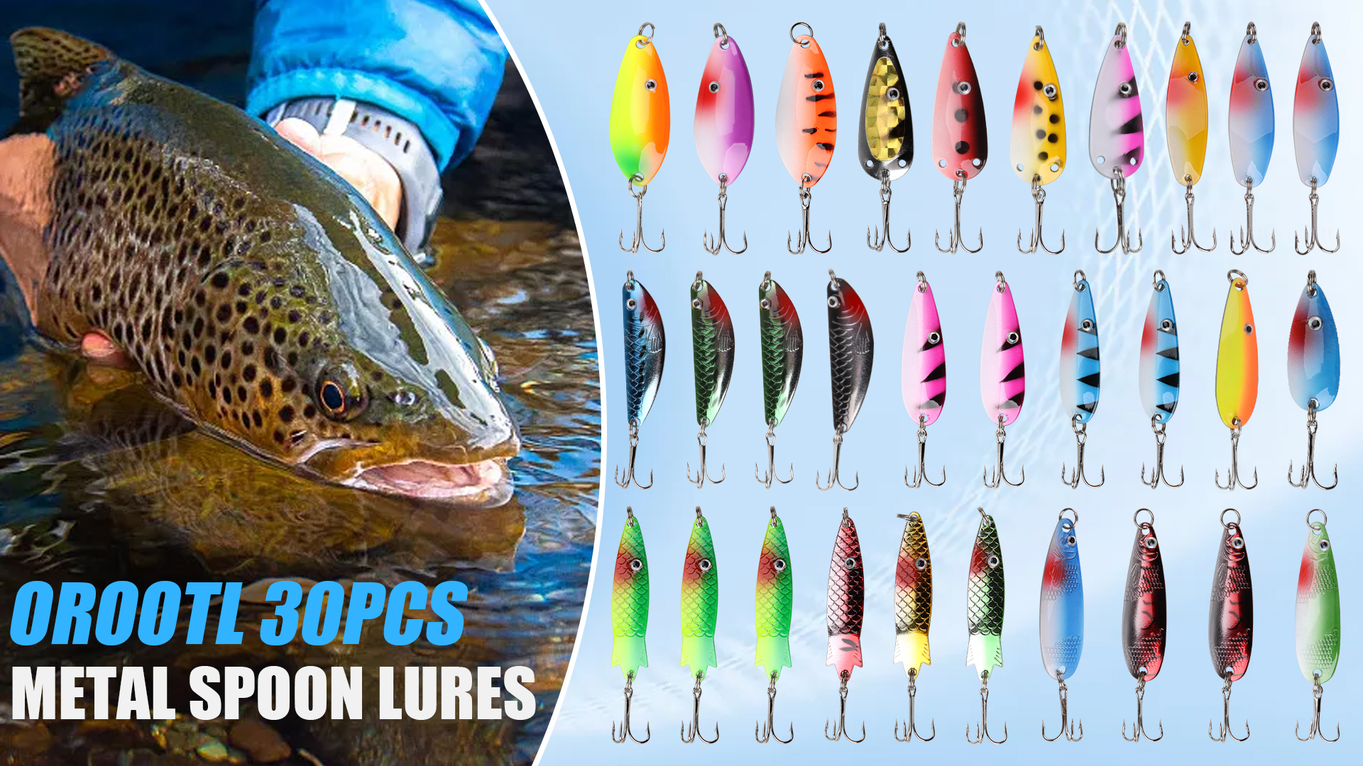 Jeu de leurres de pêche au hareng 5 pièces avec 5 hameçons pour la
