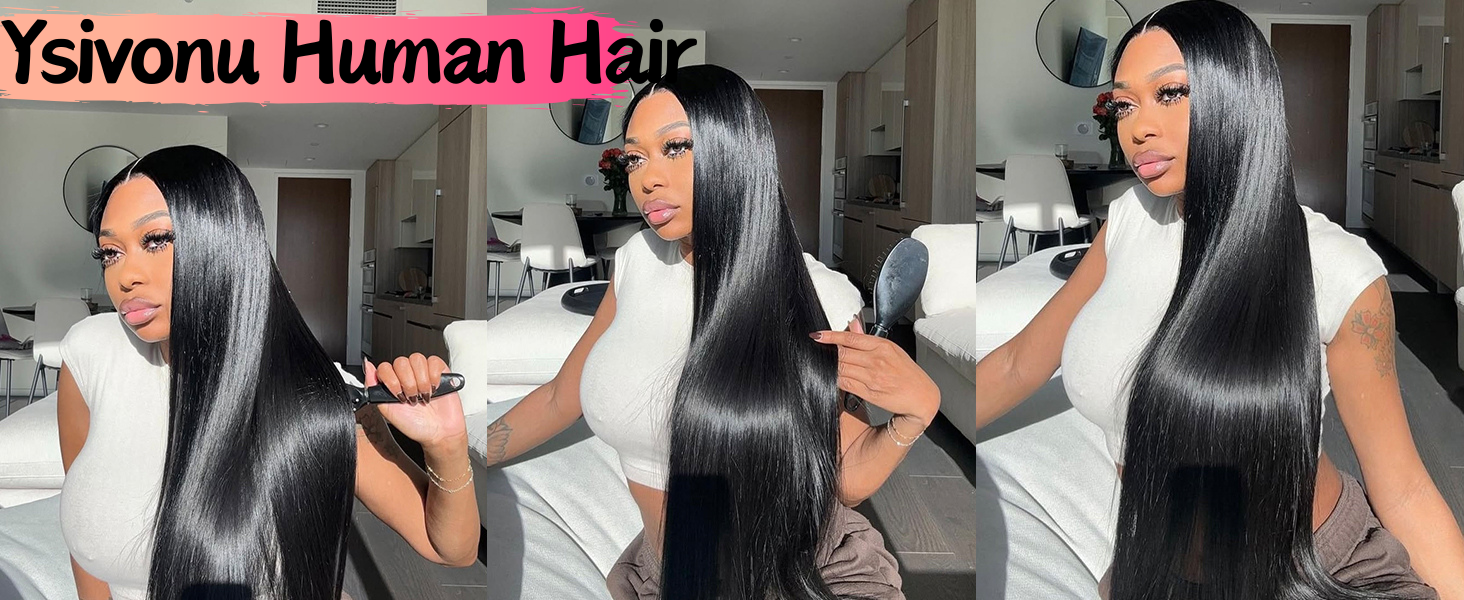 Human Hair Extensions 20-24 Inch Straight Bundles Sew In Weave 20 22 24 inch bundles straight - TikTok Shop main image 4