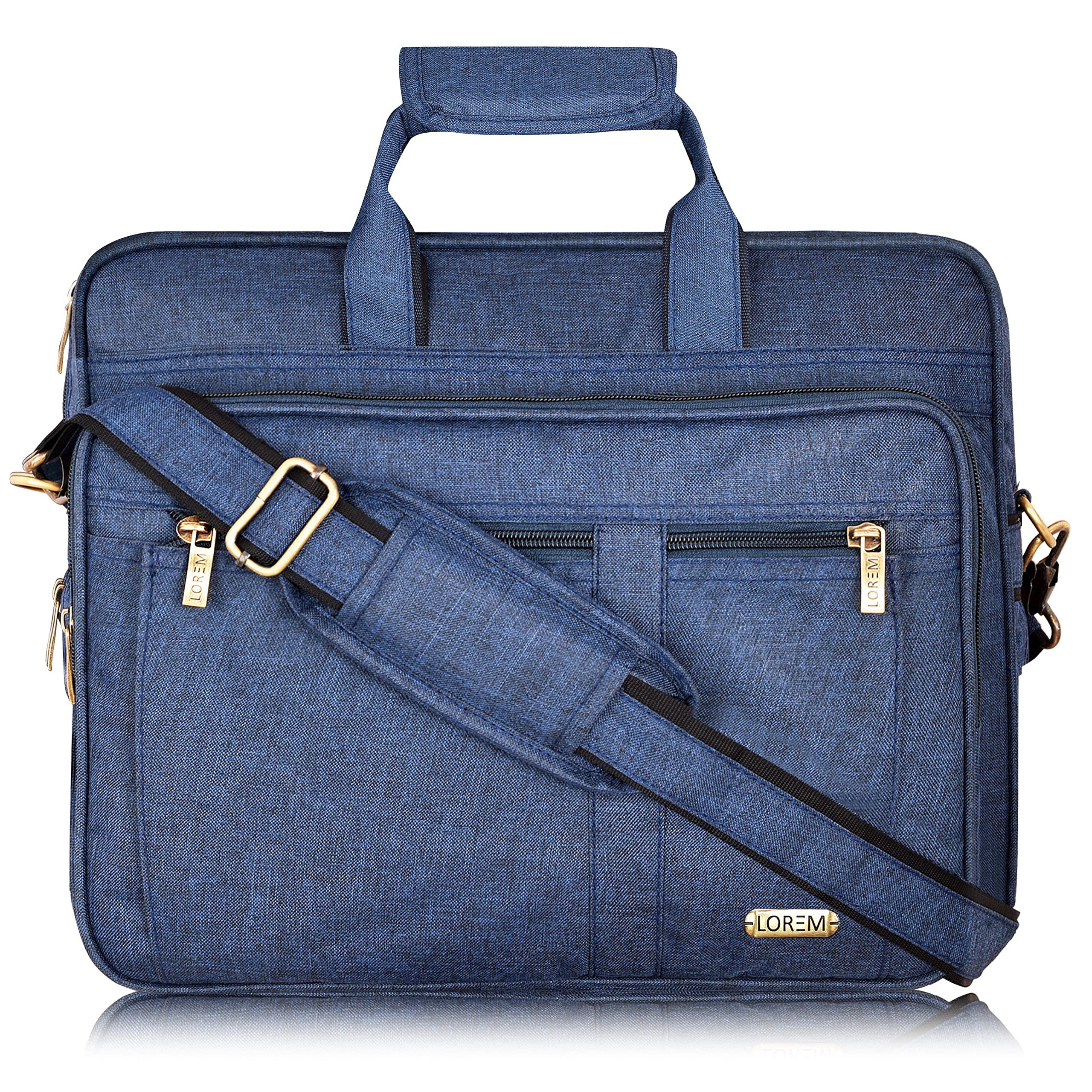 LOREM Blue Linen 28L Laptop Messenger Bag for Men BG64-UFBG (B0B57KZJ15) Amazon Price History, Amazon Price Tracker