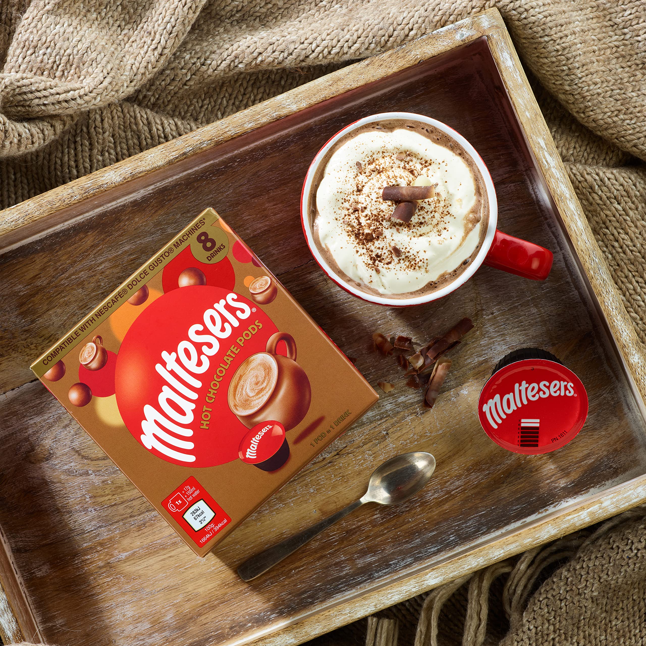Maltesers Cacao - Dolce Gusto Compatibles 40 Cápsulas - Chocolate caliente