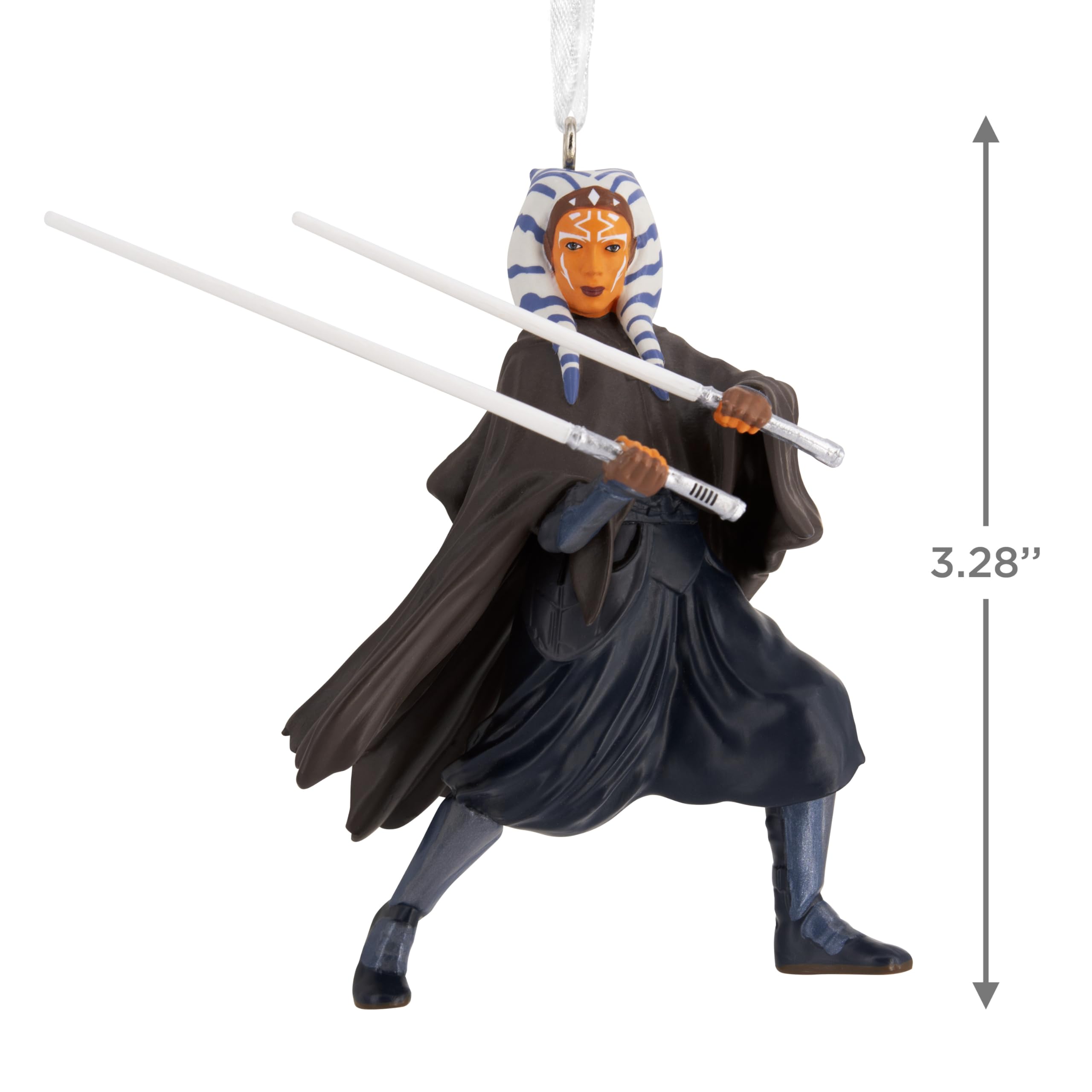 Hallmark Star Wars Ahsoka Hanging Ornament, Resin Tree Decoration, Gifts for Christmas Red, Orange & Brown, 8.3cm by 9.5cm by 6.4cm - Image 3