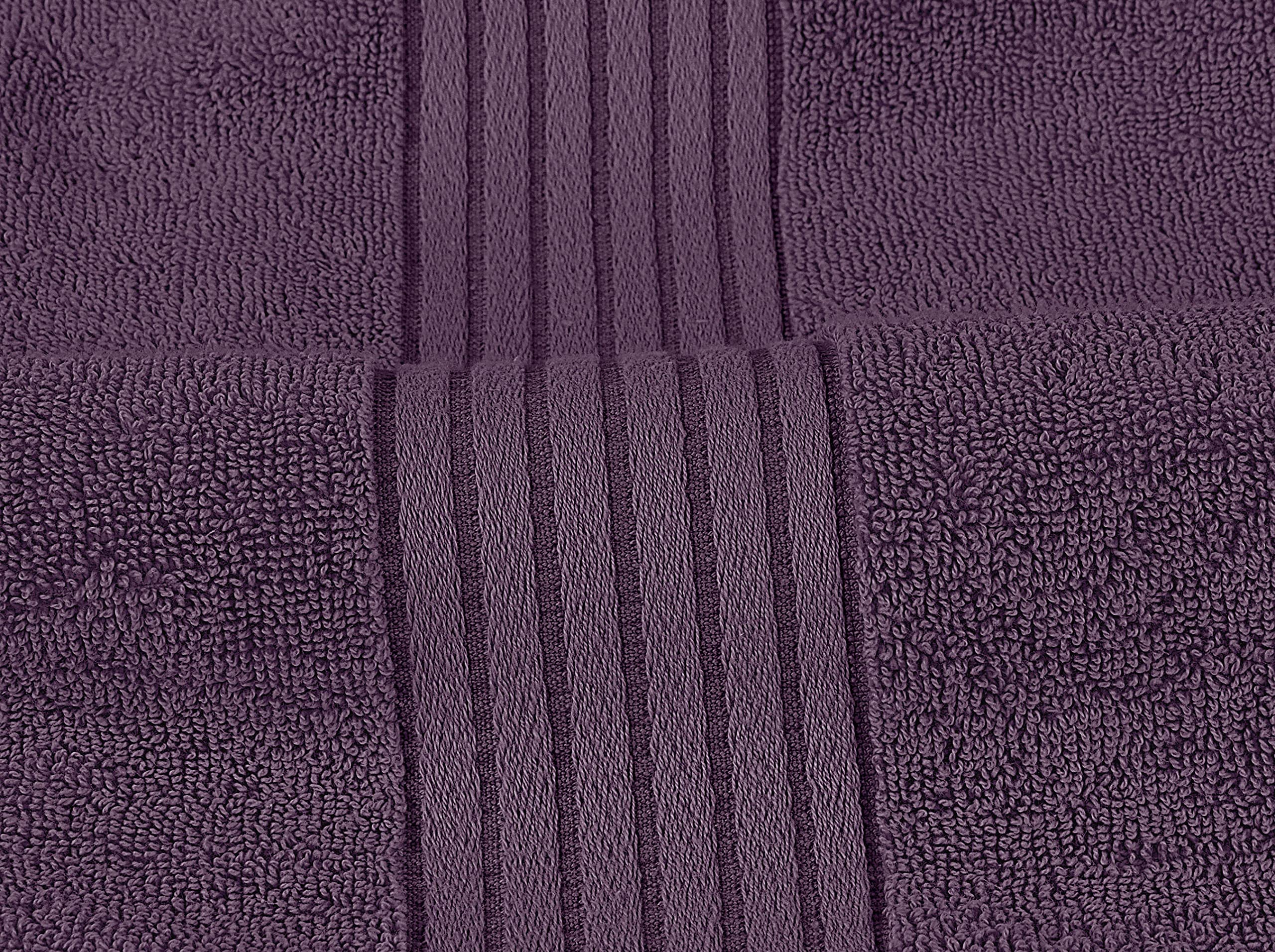 Premium 700 GSM – Set di 8 asciugamani, 2 asciugamani da doccia, 2 asciugamani e 4 asciugamani in cotone – lavabile in lavatrice, qualità alberghiera, super morbido e assorbente di Utopia Towels Plum