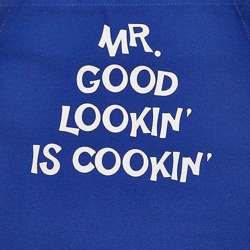 Miniatura 5 de Delantales para los hombres con texto "Mr. Good Lookin' Is Cookin'"
