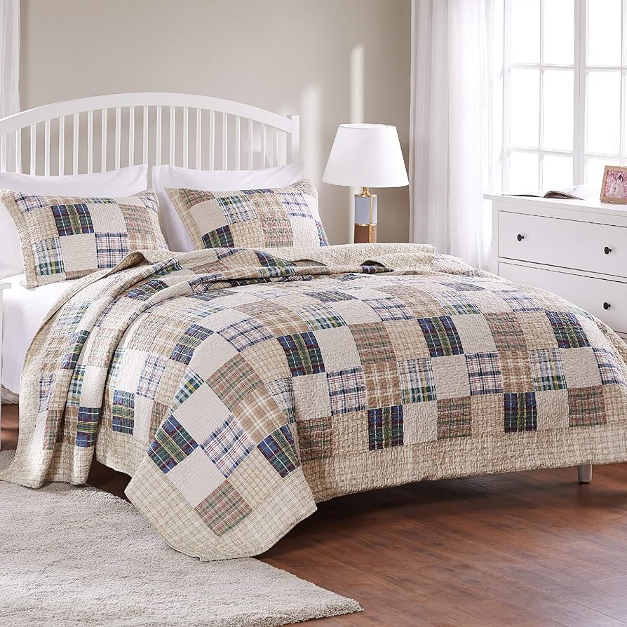 Amazon.com: Greenland Home 2-Piece Oxford Quilt Set, Twin