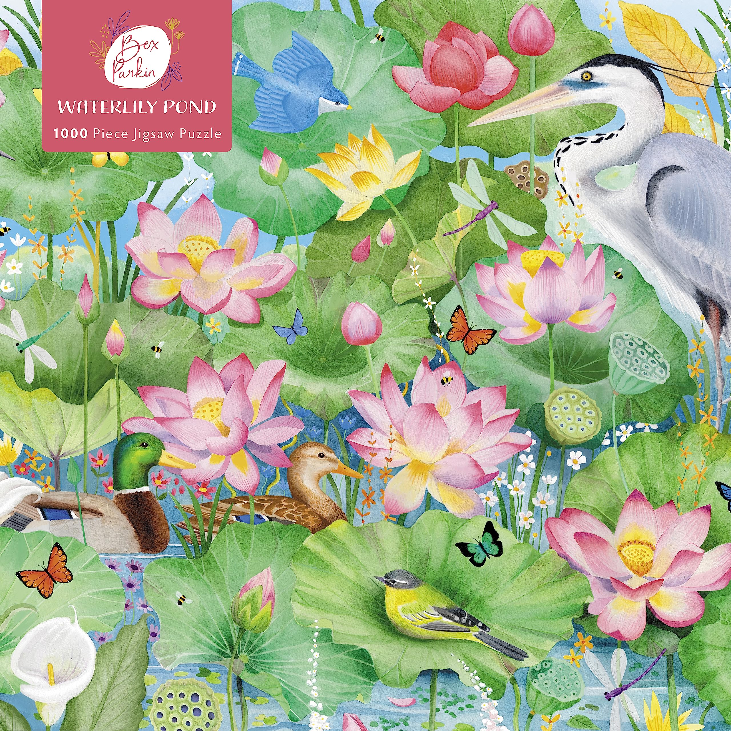 Adult Jigsaw Puzzle: Bex Parkin: Waterlily Pond: 1000-Piece Jigsaw Puzzles
