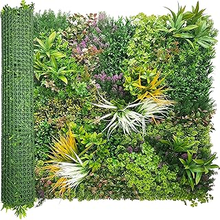 Artificial Greenery Grass Wall Panels: 40'' x 120'' UV-Anti Faux Greener...