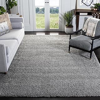 SAFAVIEH Area Rug 8x10 - California Shag Collection - Large - Silver, No...