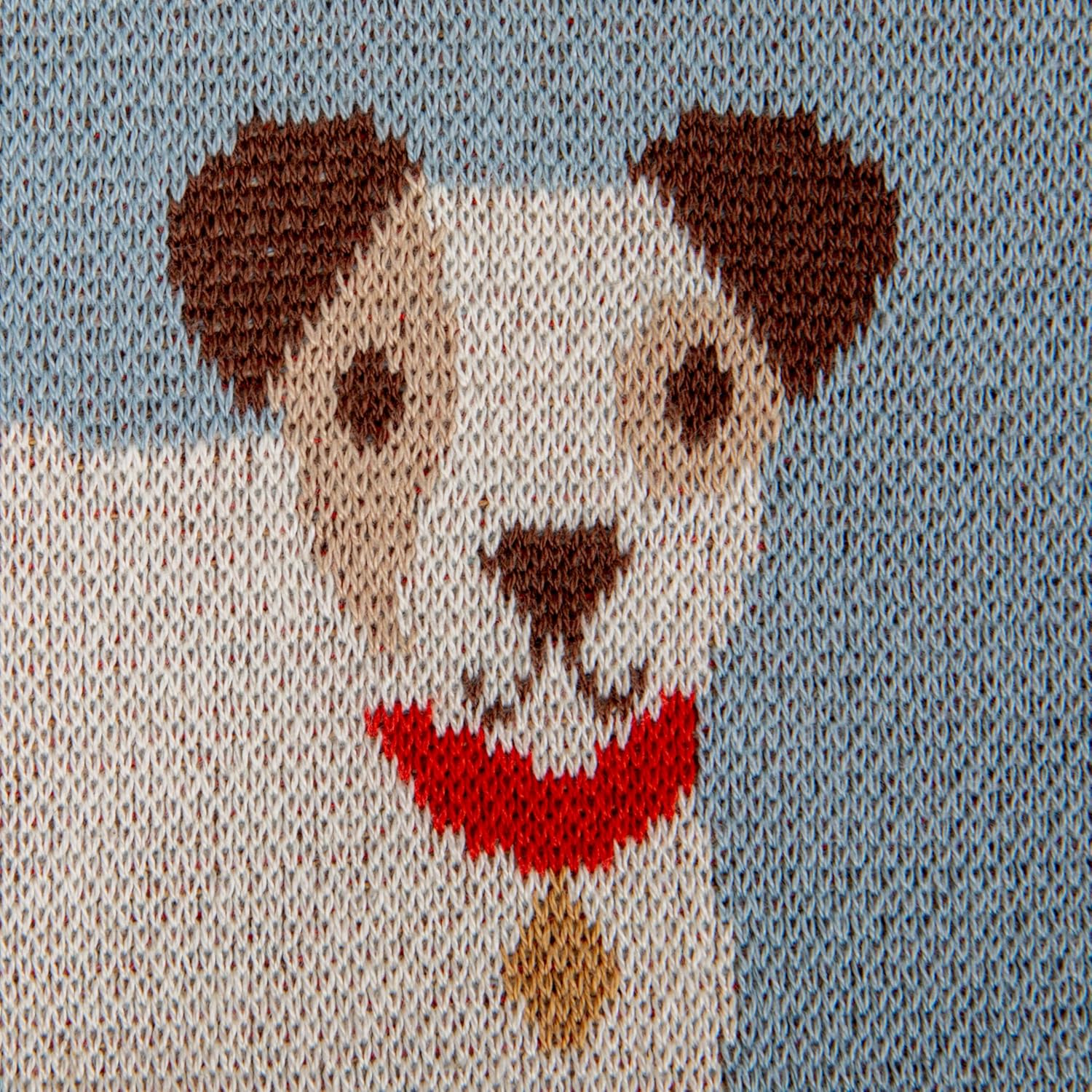 Creative Co-Op Cotton Knit Baby Blanket with Terrior Dogs, 40" L x 32" W