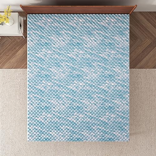 Miniatura 7 de NapQueen Cubrecolchón de espuma viscoelástica de gel refrescante con forma de huevo de 15 pulgadas certificado CertiPUR-US tamaño Queen