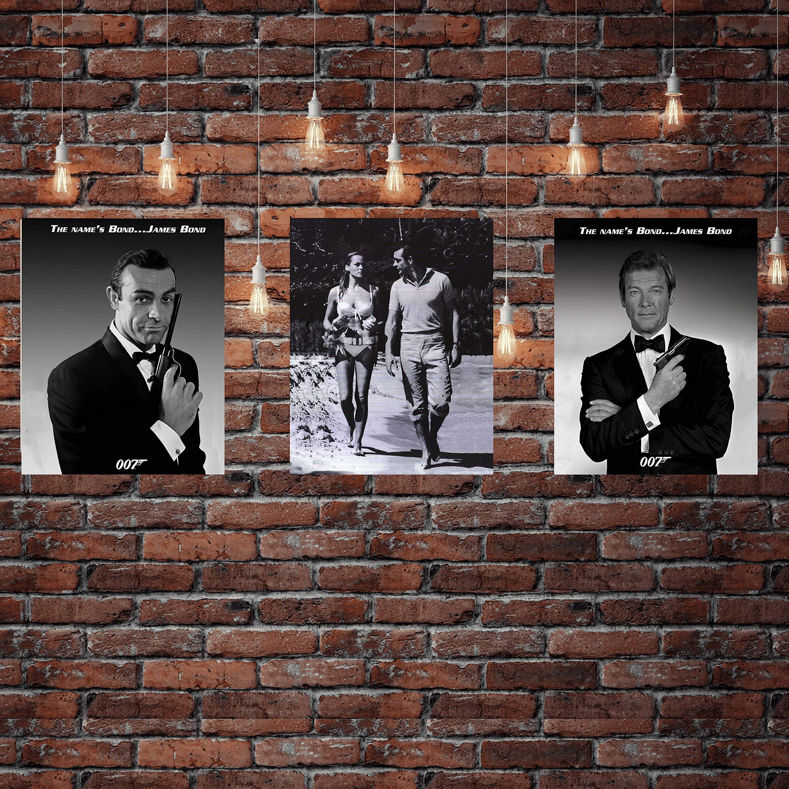 James Bond 007 Vintage Wall Art Trio Set8 x 10's"(3) Wall Photo