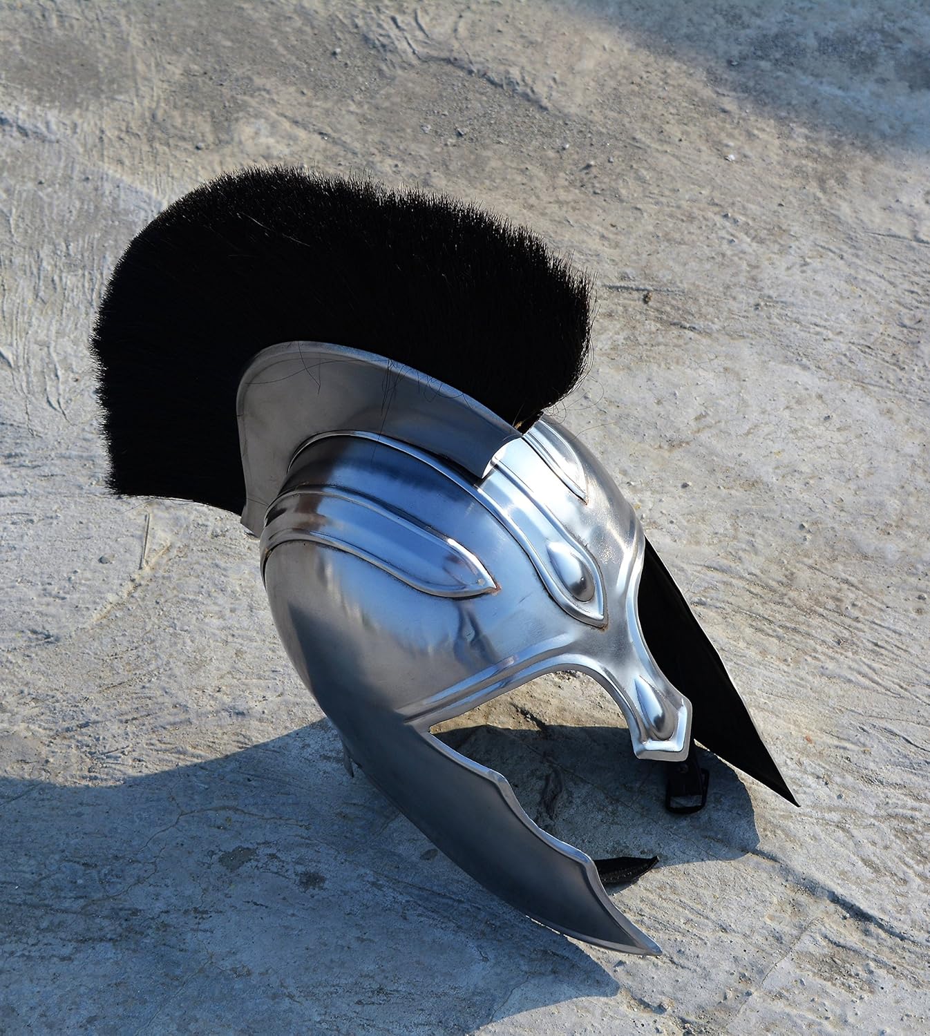 NauticalMart Troy Armor Helmet Greek Spartan Helmet with Plume Hair