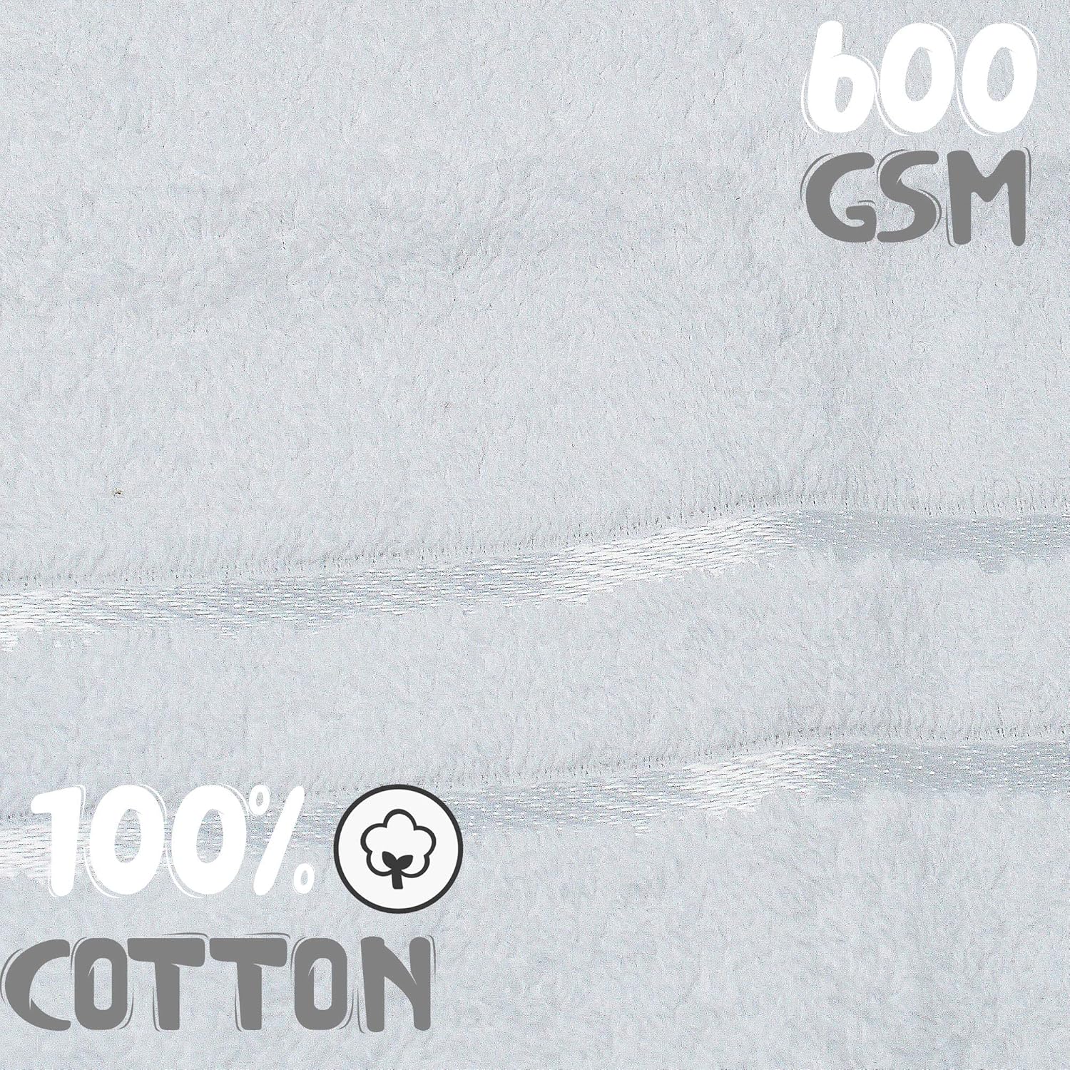 Towelogy® 600GSM Cotton Washcloths Multipack Quick Dry Flannels Face Towels Hotel Spa Bathroom Make Up Remover Cloths 30x30cm (White - Image 3