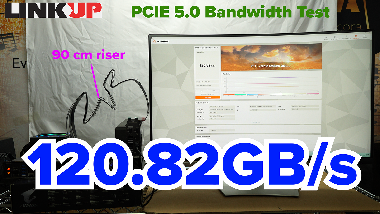 Cable Riser PCIe 5.0 LINKUP 6cm para GPU Vertical miniatura 7