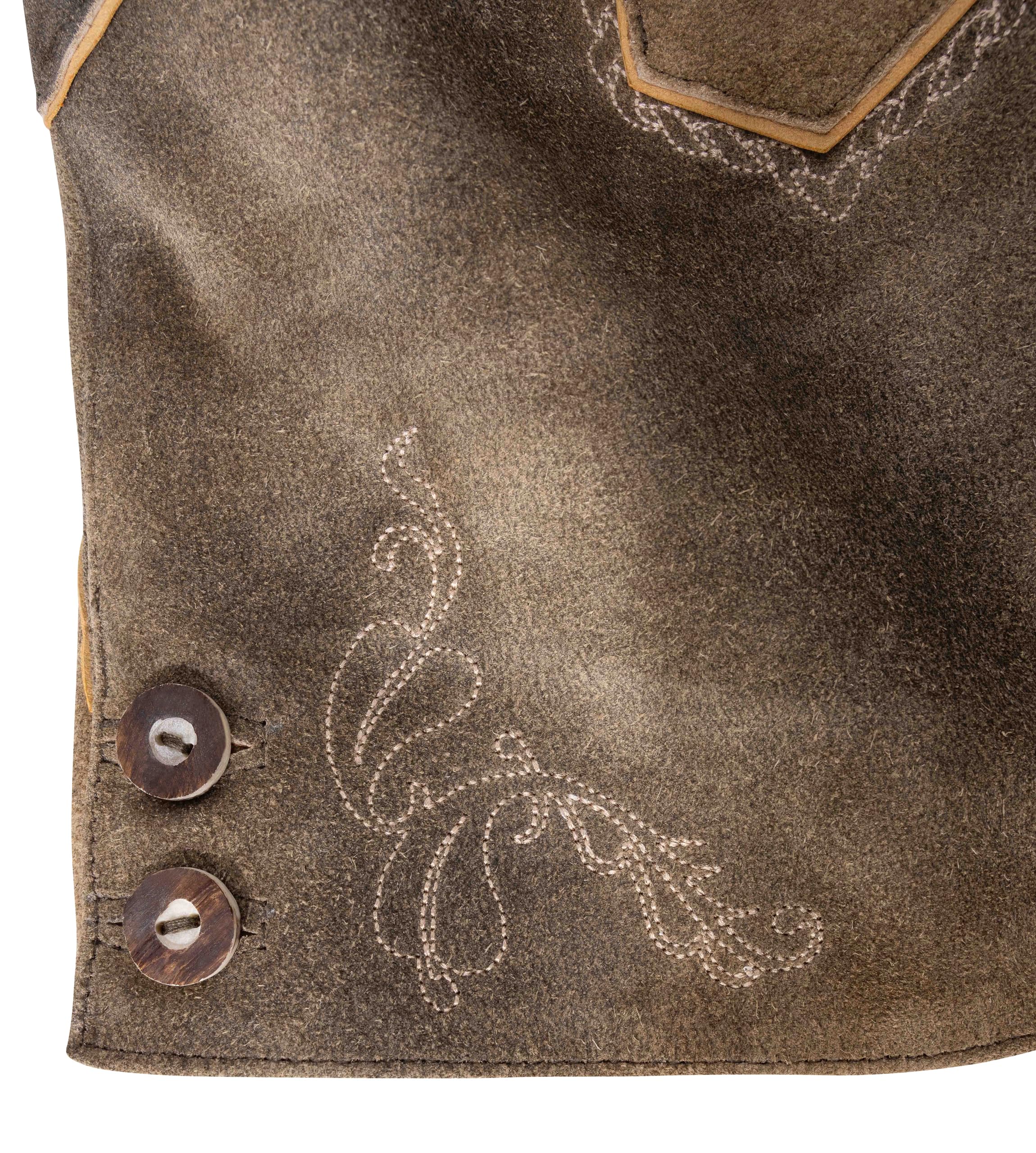Schöneberger Trachten Couture Pantalones de piel para niños – Pantalones de cuero antiguos para niños y niñas, pantalones tradicionales de piel de terciopelo para Oktoberfest