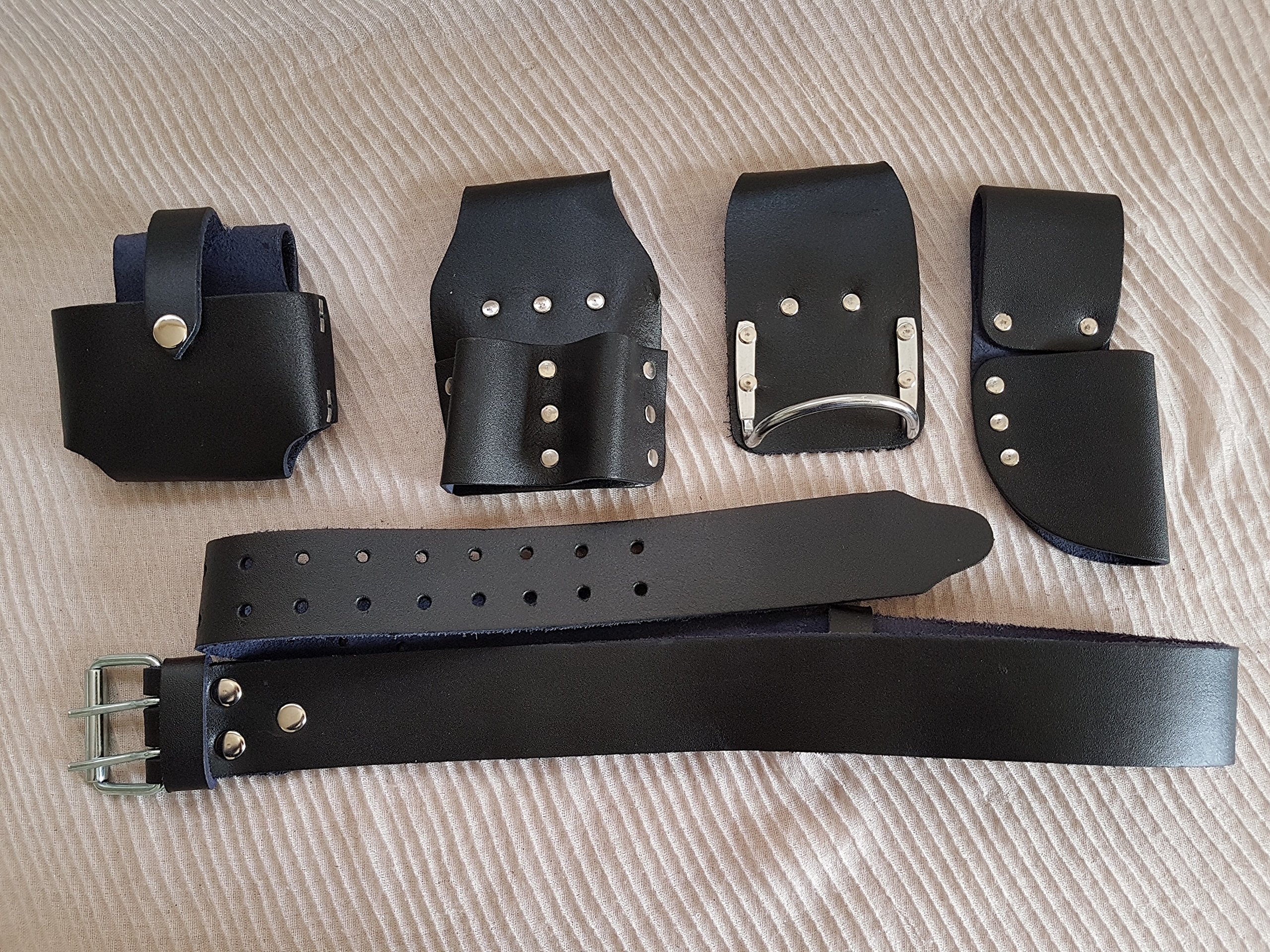 Bbi Ltd Black Scaffolding Strong Leather Bbi Double Spanner Frogs & Hammer Holder New Quality Edition