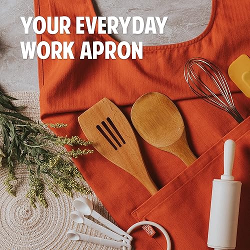 Miniatura 2 de Hudson Durable Goods Delantal de algodón con espalda cruzada para mujer, delantal cruzado sin costuras