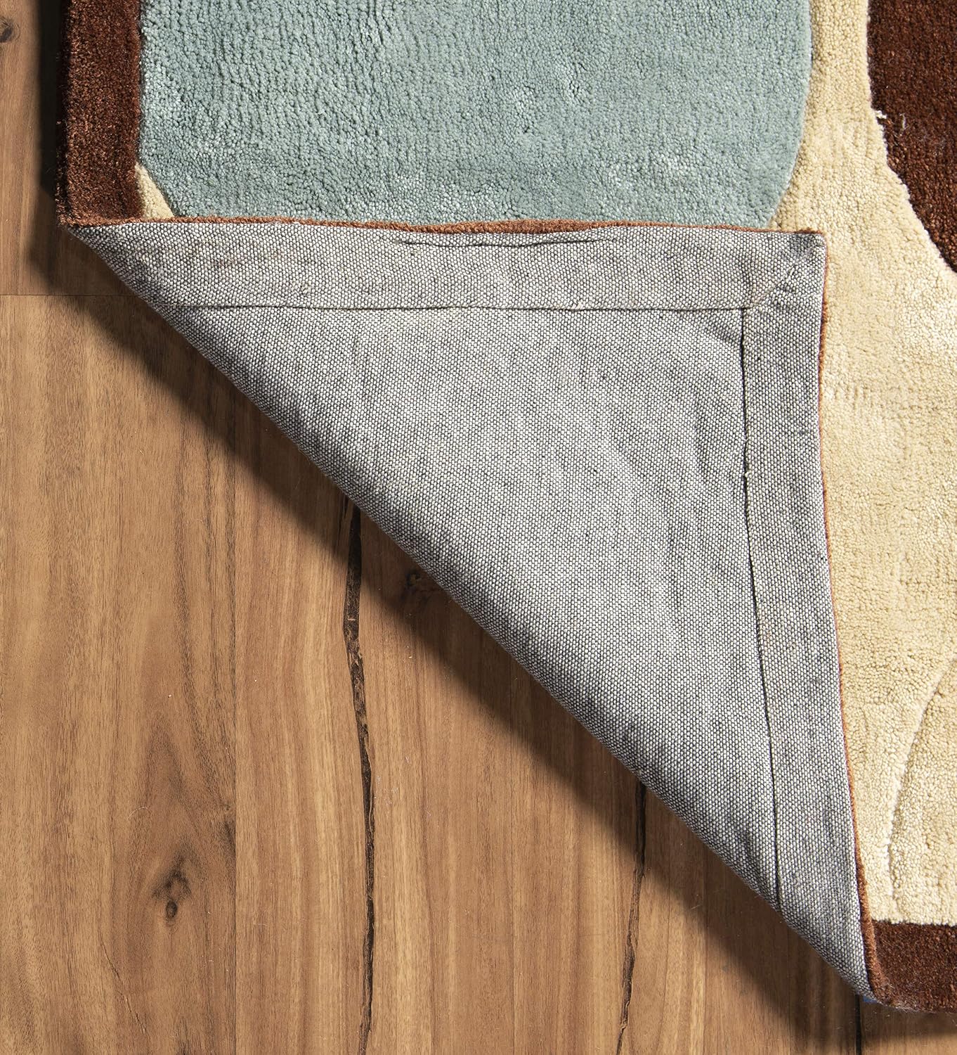 Linon Trio Collection Ice Blue, Brown, 5 x 7