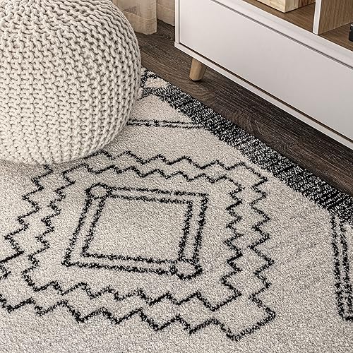 Miniatura 8 de JONATHAN Y MOH200A-3 - Tapete para interiores Amir marroquí Beni Souk, bohemio, rústico, geométrico, fácil de limpiar, para dormitorio, cocina, sala