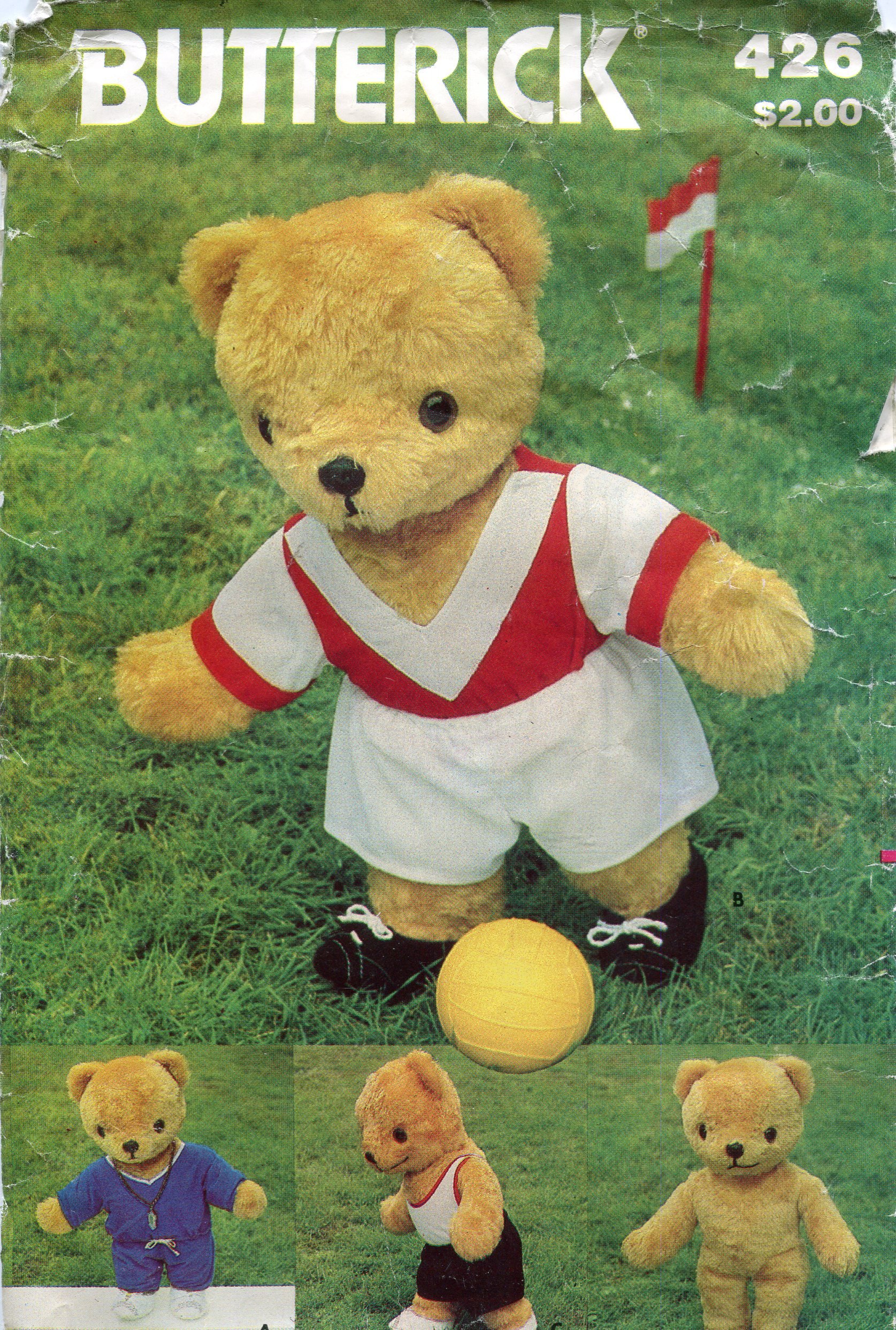 butterick teddy bear pattern