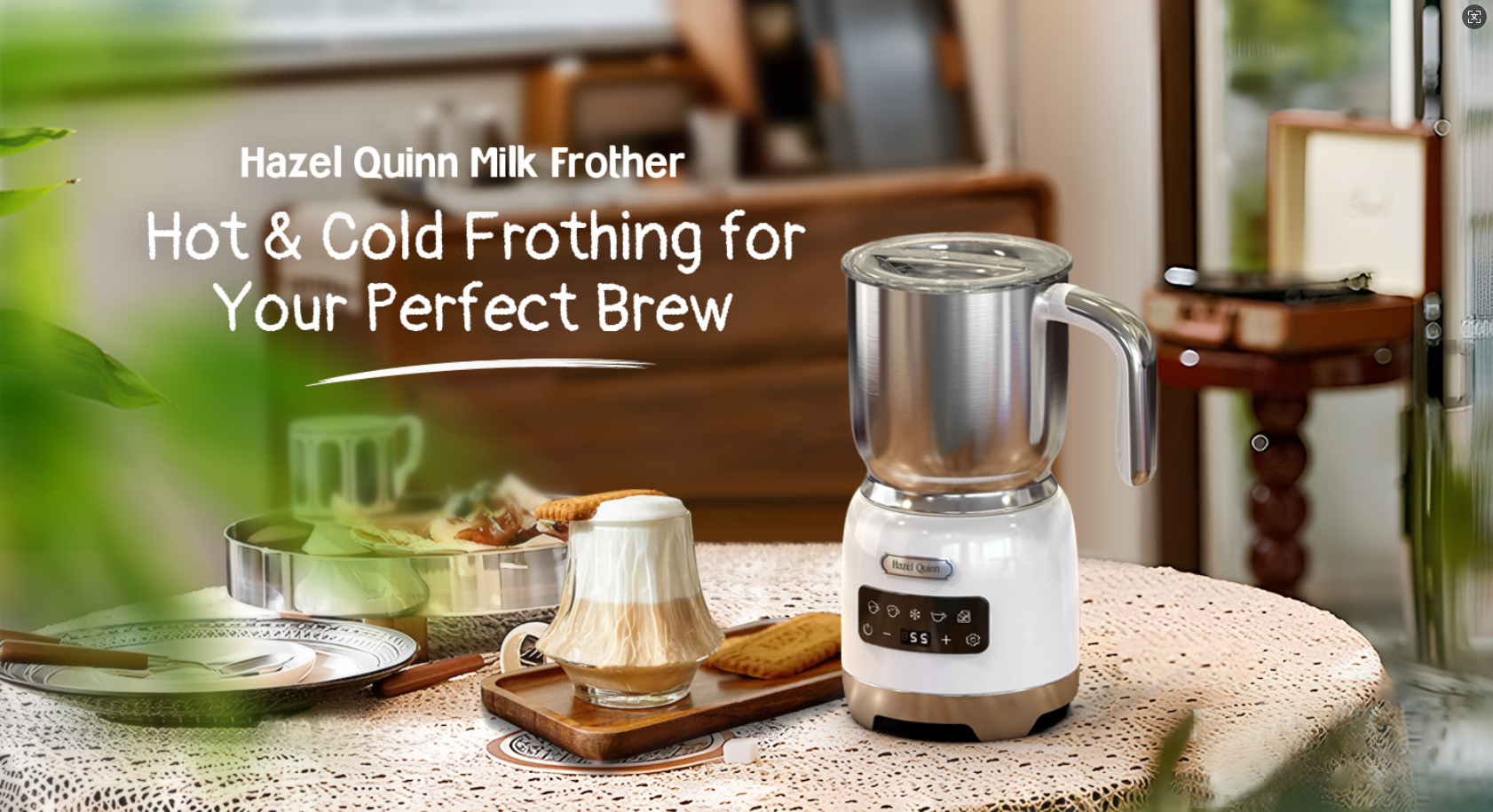 Amazon.com: Hazel Quinn Milk Frother, 5 Functions, Variable Temp