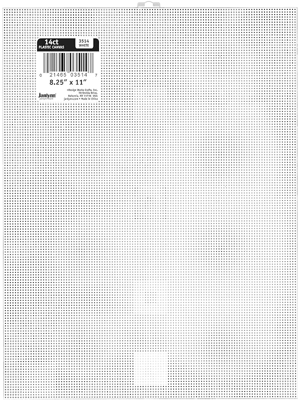 14 Count Plastic Canvas Sheet - White/Pack of 12 (Sheet Size: 8¼" x 11"), for Counted Cross Stitch Projects by Design Works Crafts - Image 2
