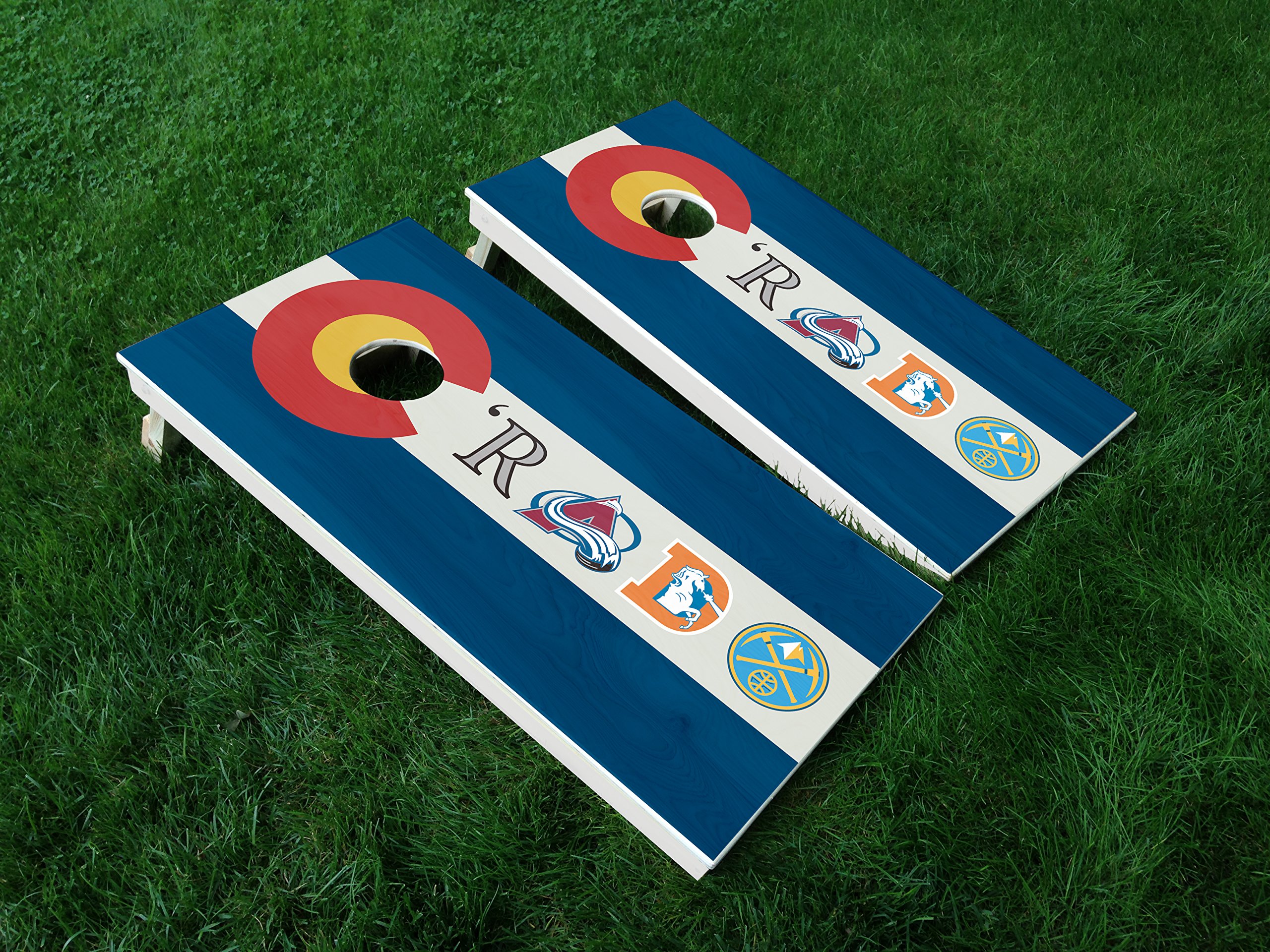 Distressed Colorado 10 Colorado State Flag Cornhole WRAP Set Vinyl Board Decal Baggo Bag Toss Boards * Made in The USA *