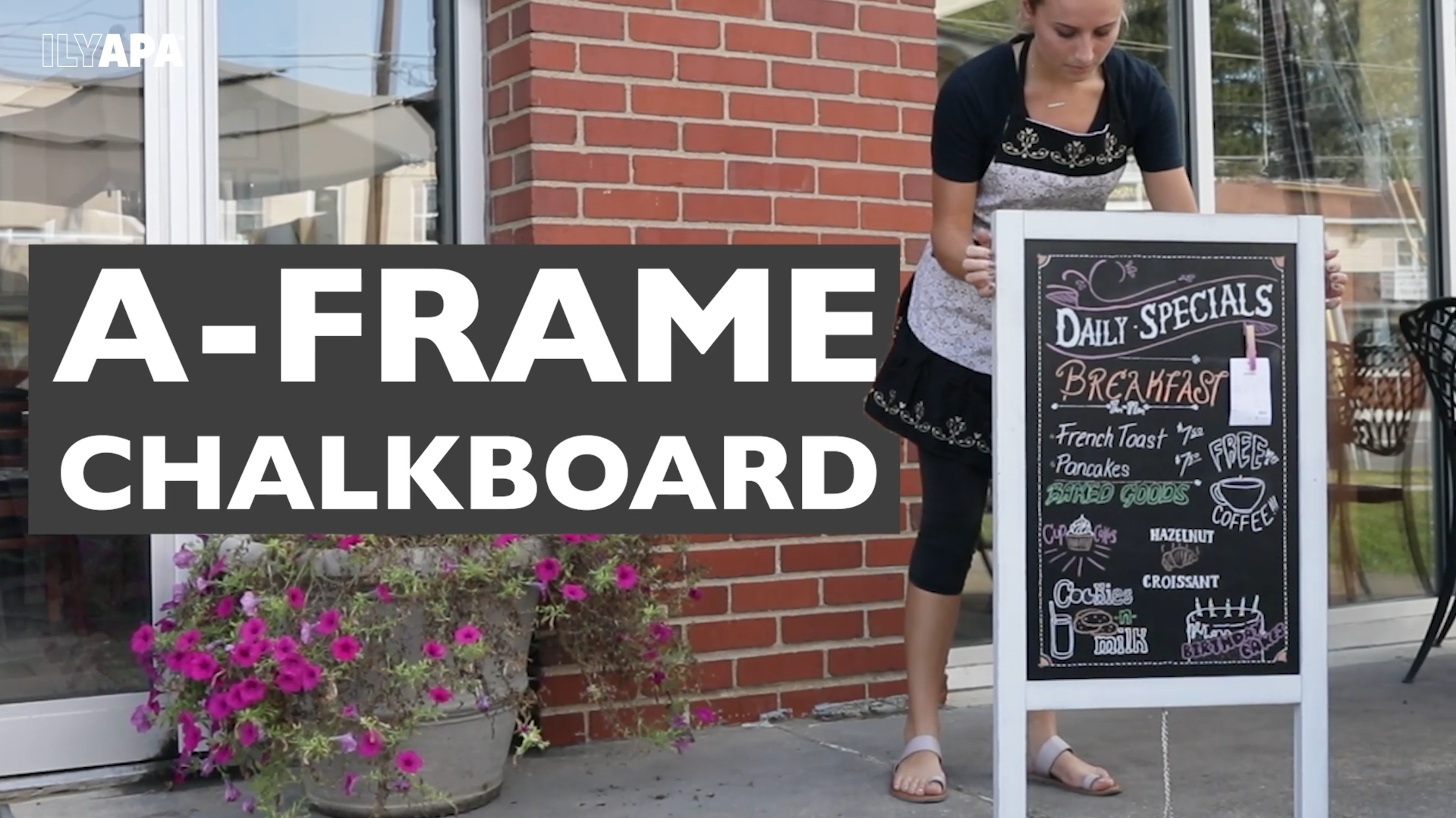 Amazon.com : Ilyapa Wooden A Frame Sign Sandwich Board Signs
