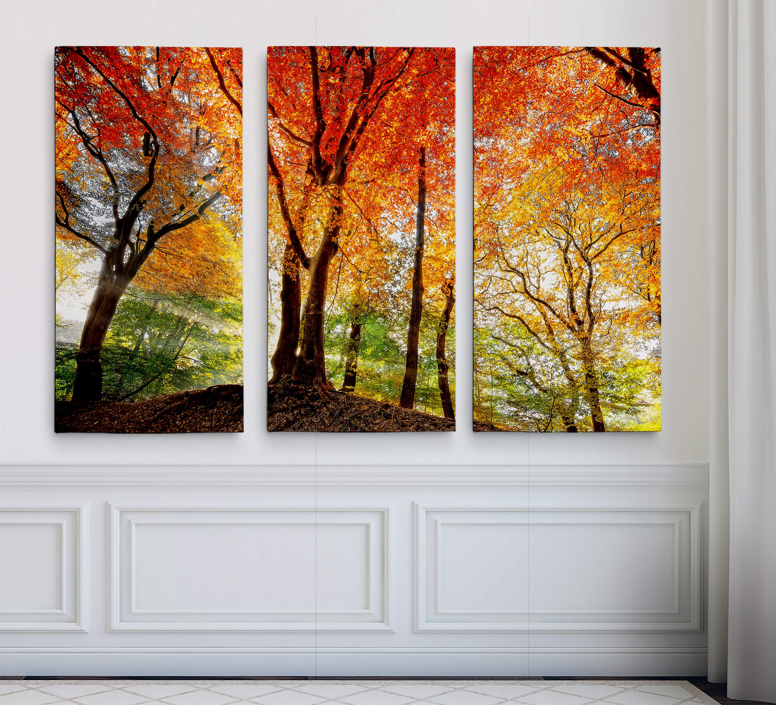 WEXFORD HOMEPrism of Light 3 Panel Gallery Wrapped Canvas Wall Art, 32x48