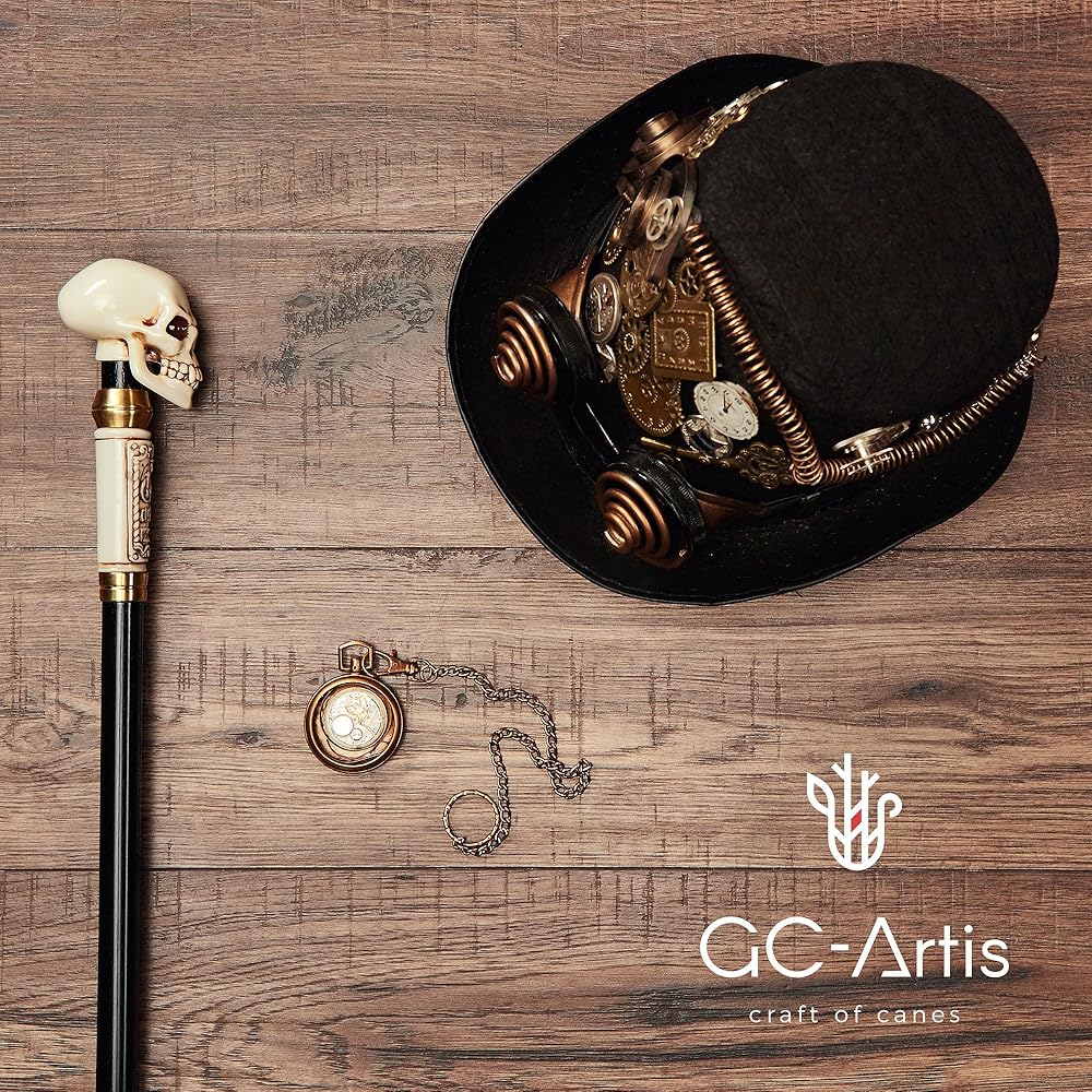 Amazon.com: GC-Artis Halloween Steampunk Skull Walking Stick Cane
