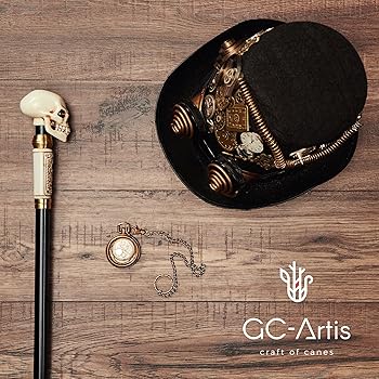 Amazon.com: GC-Artis Halloween Steampunk Skull Walking Stick Cane
