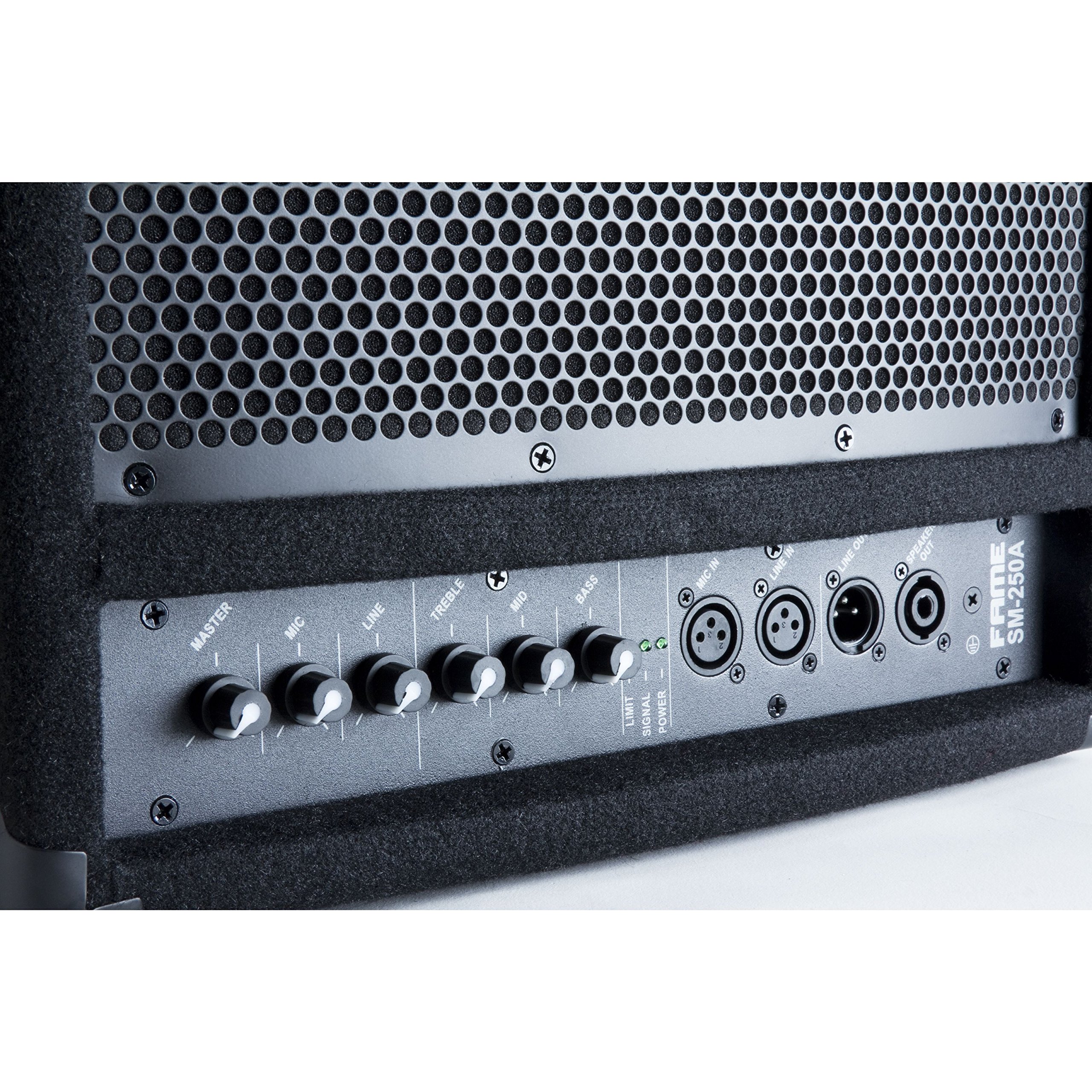 Fame Audio SM-250 A Aktivmonitor 12"/1", 2-Weg Monitor, 300W RMS Leistung, 118dB SPL, Anpassbarer EQ